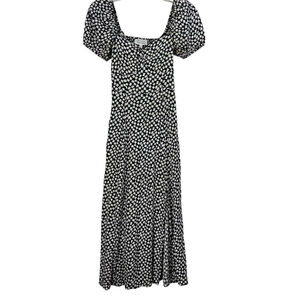 & Other Stories Los Angeles Atelier Floral Midi Dress puff Sleeve Size 0